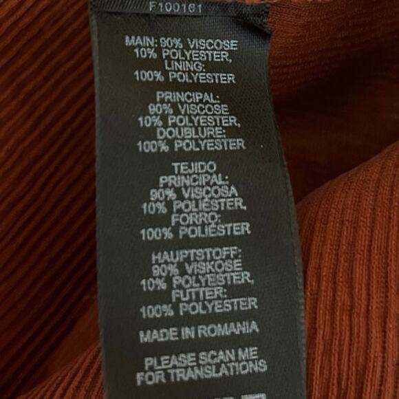 NEW ASOS Brown V-neck Short Sleeve Belted Knee Length Midi Pencil Sheath Dress 0 - Picture 6 of 6